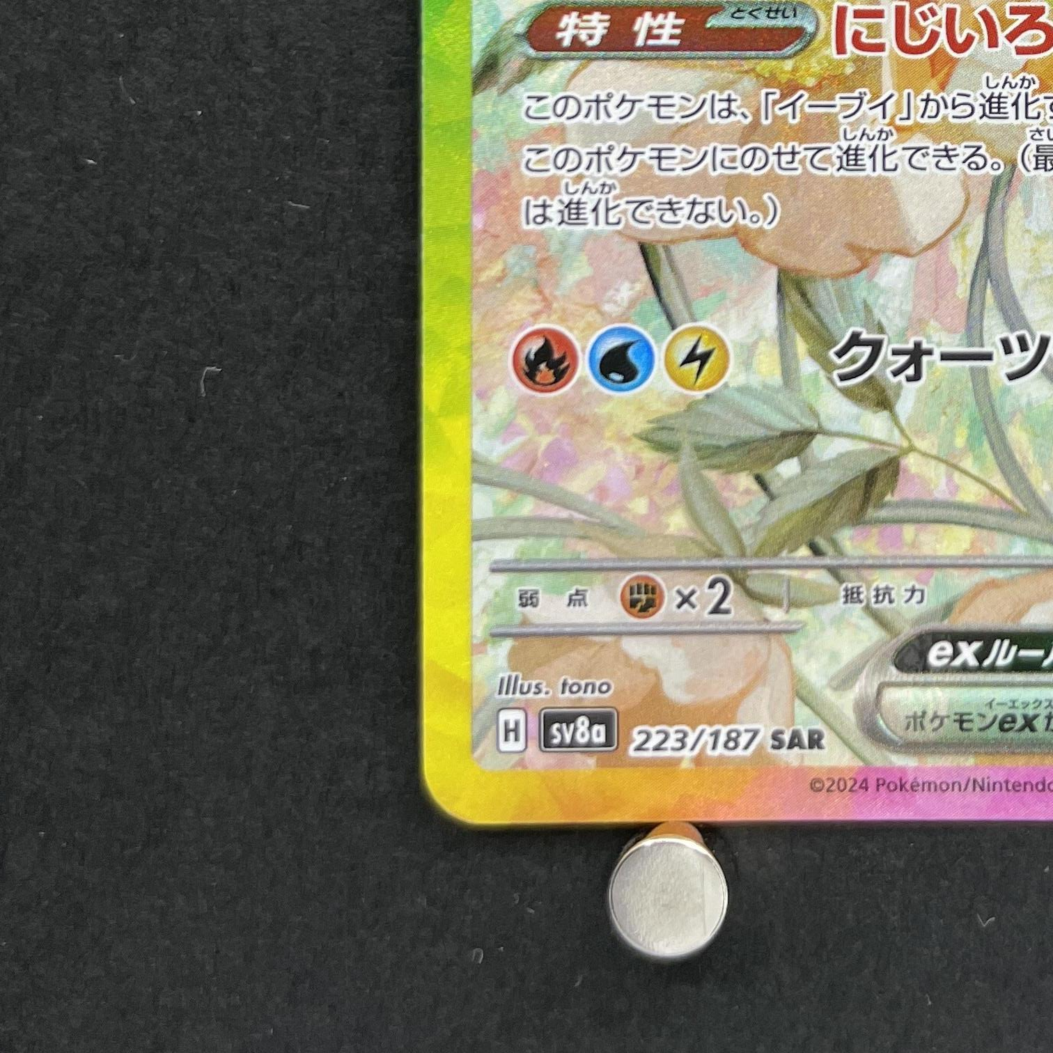 Eevee ex SAR 223/187 Pokemon card Terastal Fest ex sv8a (1.NM)