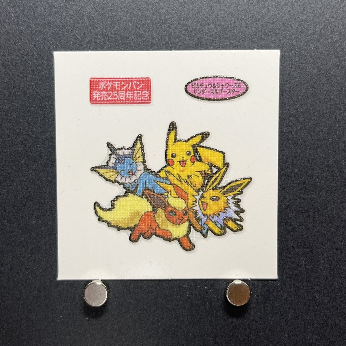 Pikachu&Vaporeon&Jolteon&Flareon Decochara Seal Sticker bread sticker 25th anniversary Japanese (1.NM) - JariseStore