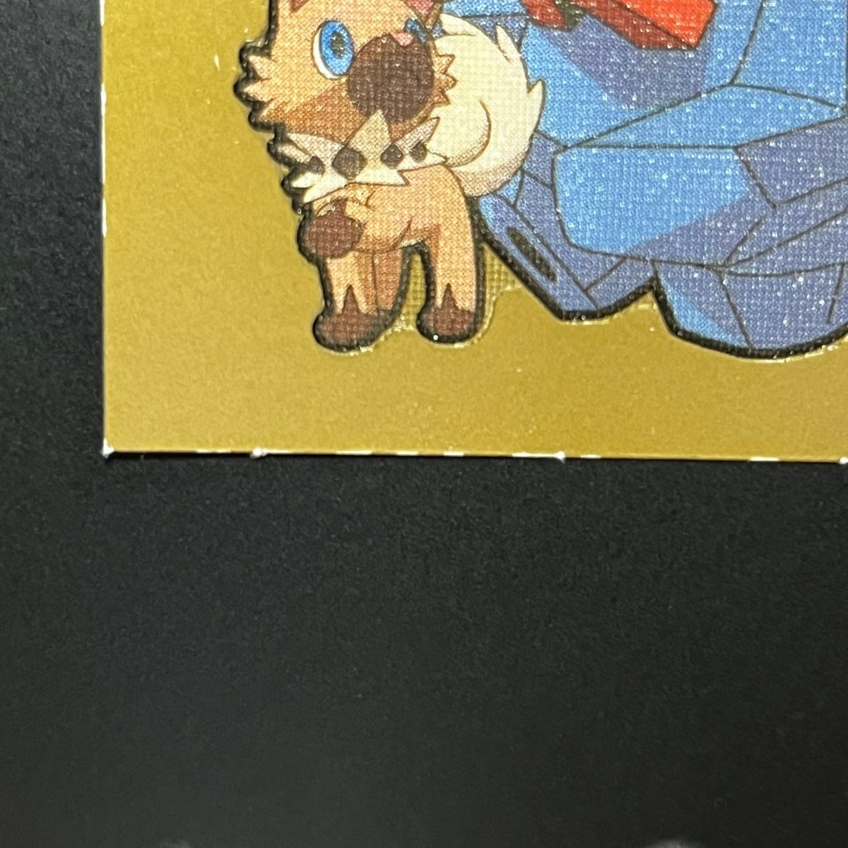 Rockruff&Nosepass gold Decochara Seal Sticker bread sticker 200th edition Japanese (2.LP) Scratch - JariseStore